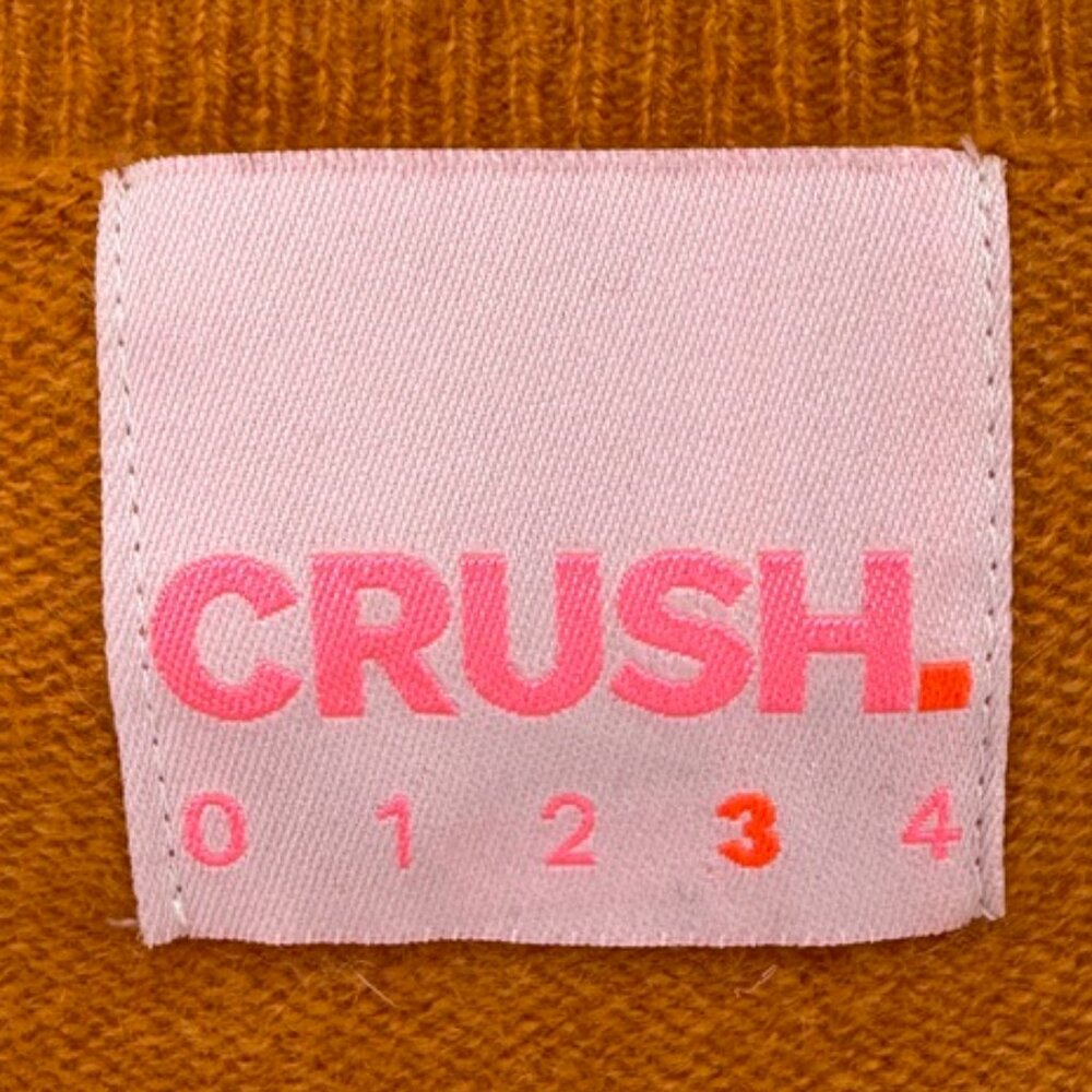 Crush Cashmere Malibu Sunshine V Neck Sweater in Orange 3 - Picture 7 of 13